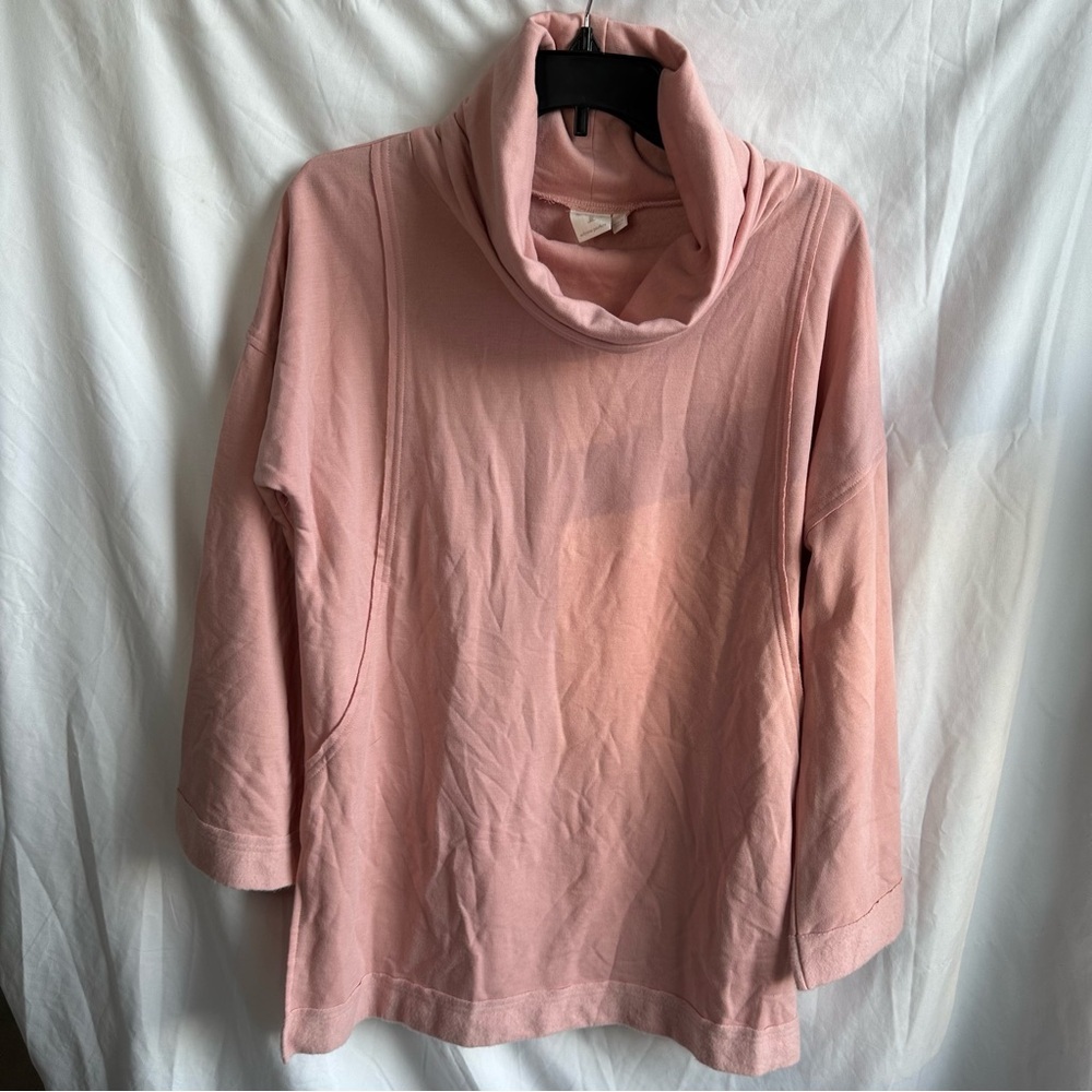 Adyson Parker AP Pale Pink Soft Long Sleeve Turtleneck Top Size M
